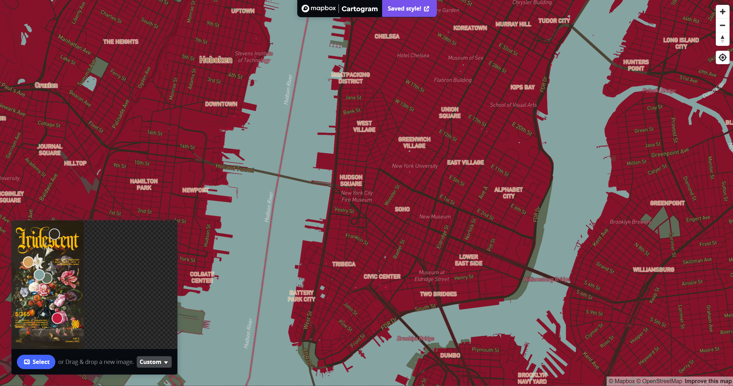 Exploration using mapbox's cartogram tool